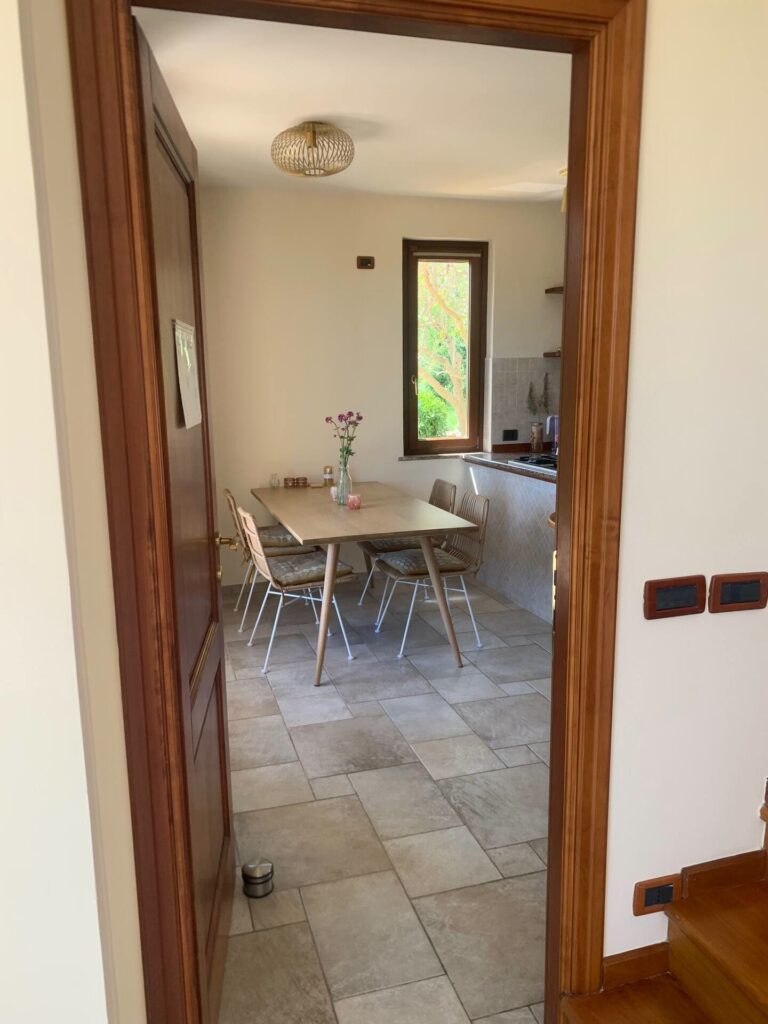 Dining area seen from the hallway